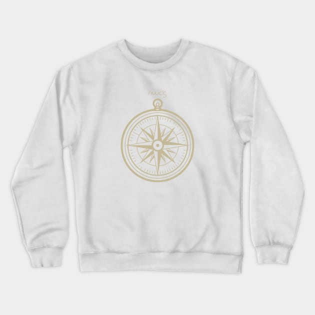 Marine nautical boat compass Crewneck Sweatshirt by jjmpubli